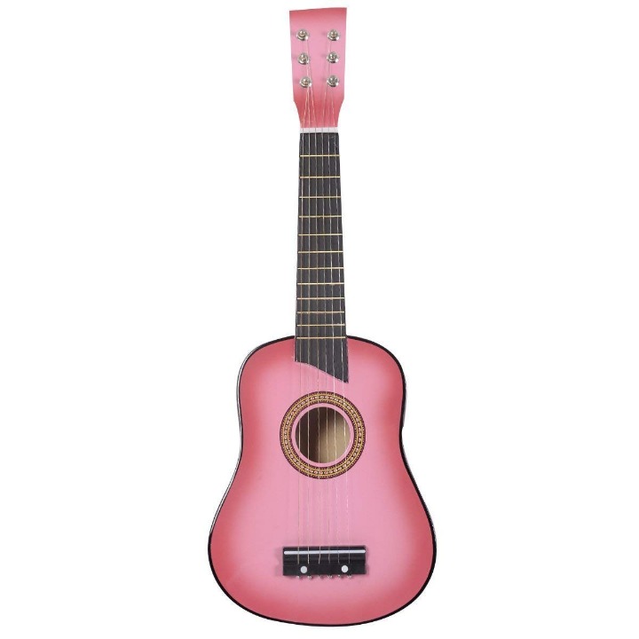 Pink Guitar Acoustic - 25 Toddler & Up