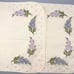 Linen Placemats & Napkins Hand Embroidered Set of 4 Ecru Purple Vintage