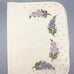 Linen Placemats & Napkins Hand Embroidered Set of 4 Ecru Purple Vintage