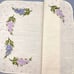 Linen Placemats & Napkins Hand Embroidered Set of 4 Ecru Purple Vintage