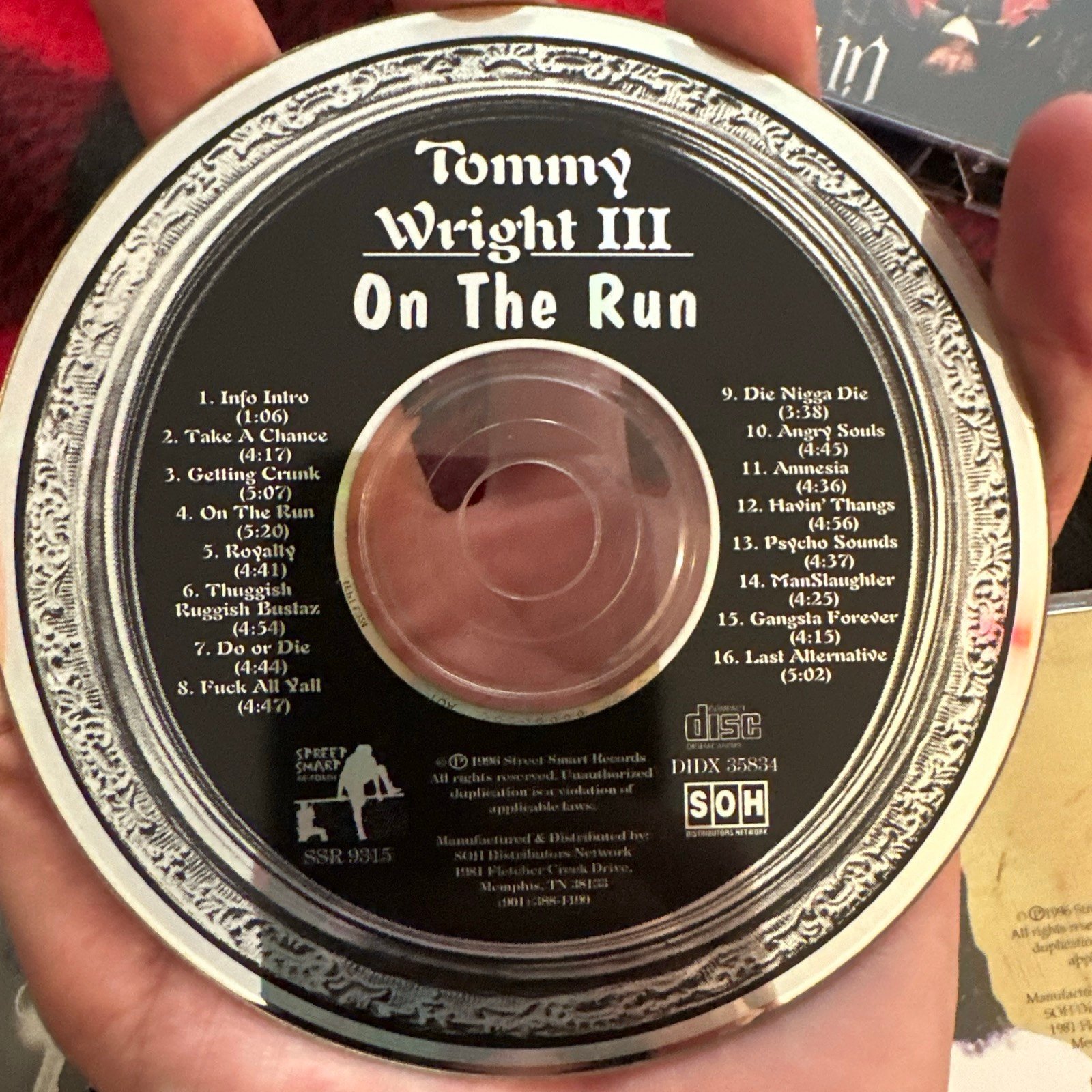 Tommy Wright III – On The Run – CD (Album), 1996 [r506509