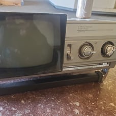 Vintage JCPenny 5” Black & White Micro Television CRT For Retro Gaming