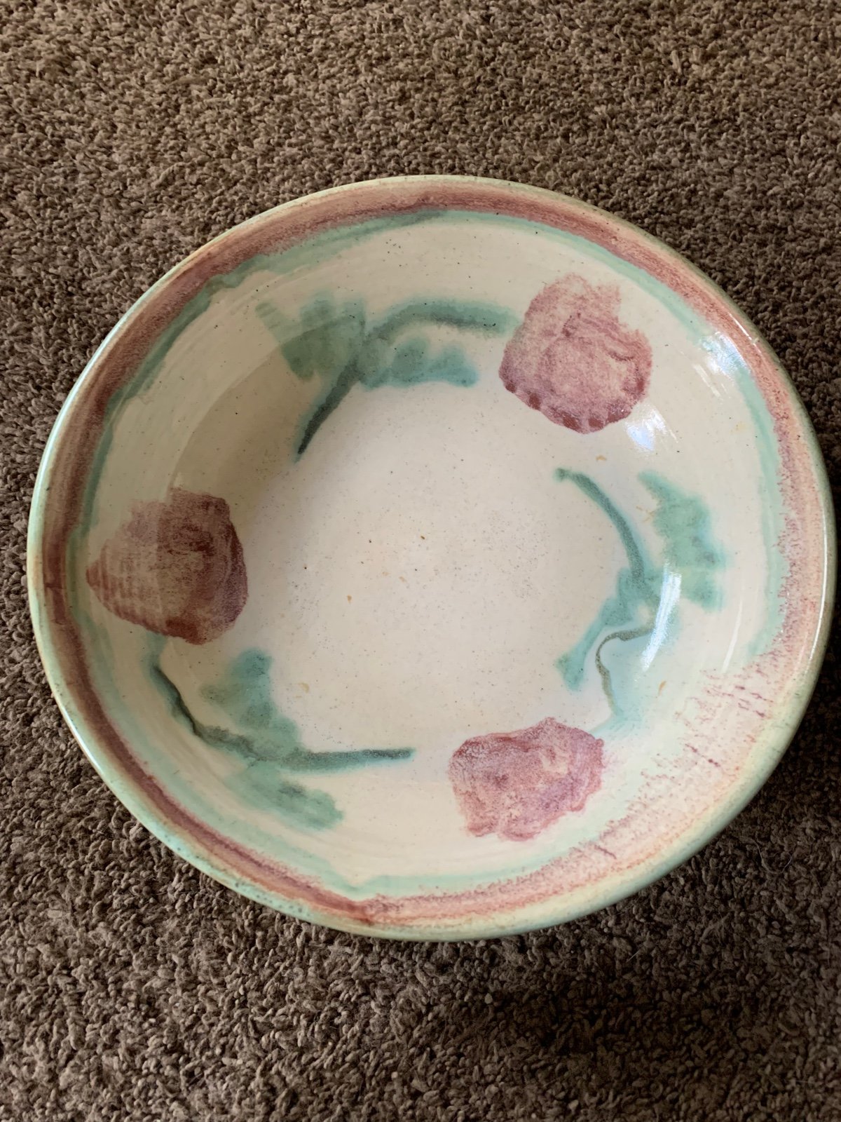 Vintage Ceramic Pottery Large Bowl by M A Bowman
