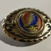 Grateful Dead STEAL YOUR FACE Stealie Gold Tone Belt Buckle 3.25x2.25