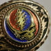 Grateful Dead STEAL YOUR FACE Stealie Gold Tone Belt Buckle 3.25x2.25