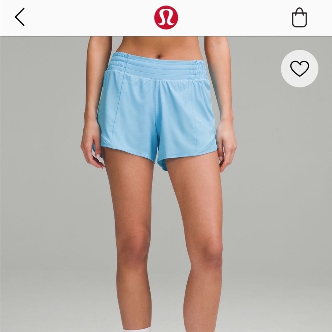 NWT Lululemon High Rise Hotty Hot 4” Sz 6 Kayak Blue Light
