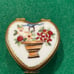 Limoge Heart-Shaped,Painted Basket with Peint Main
