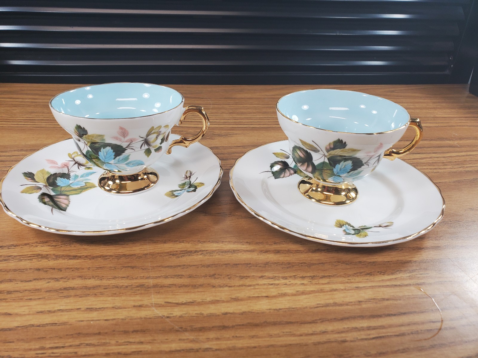 Clare Fine Bone china England orphaned 2 tea cups & Saucers