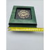 Italian Jewelry Box Wood and Glass Inlaid Green & Black Gargiulo & Jannuzzi 5.5