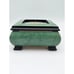 Italian Jewelry Box Wood and Glass Inlaid Green & Black Gargiulo & Jannuzzi 5.5
