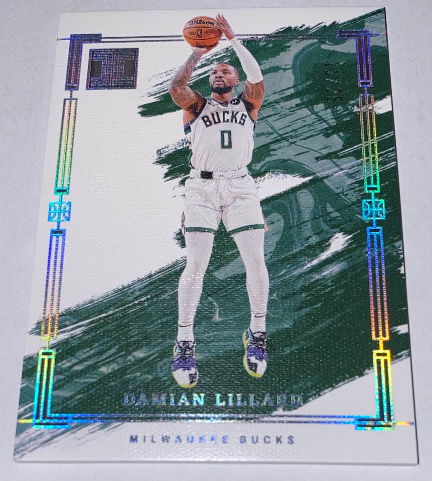2023-24 Panini Impeccable Holo Silver /25 Damian Lillard RARE BUCKS