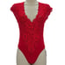 Free People We Are HAH Womans size XS Lady Like Bodysuit Rouge Red Lace NEW