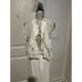 Mac Duggal NWT Halter Neck Open Back Sequin Gown in White
