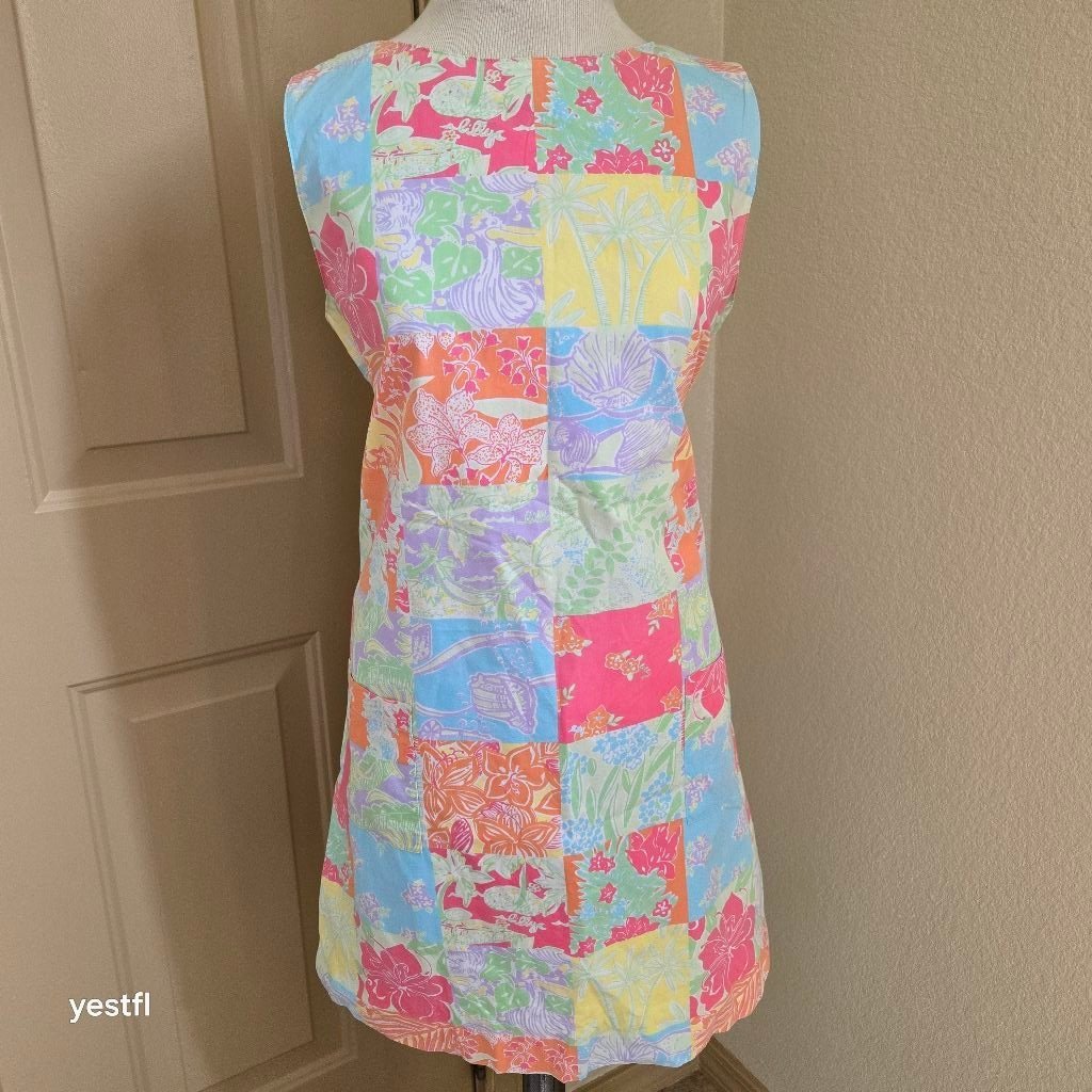 Vintage white label Lilly Pulitzer Dress Multi Floral Size 10