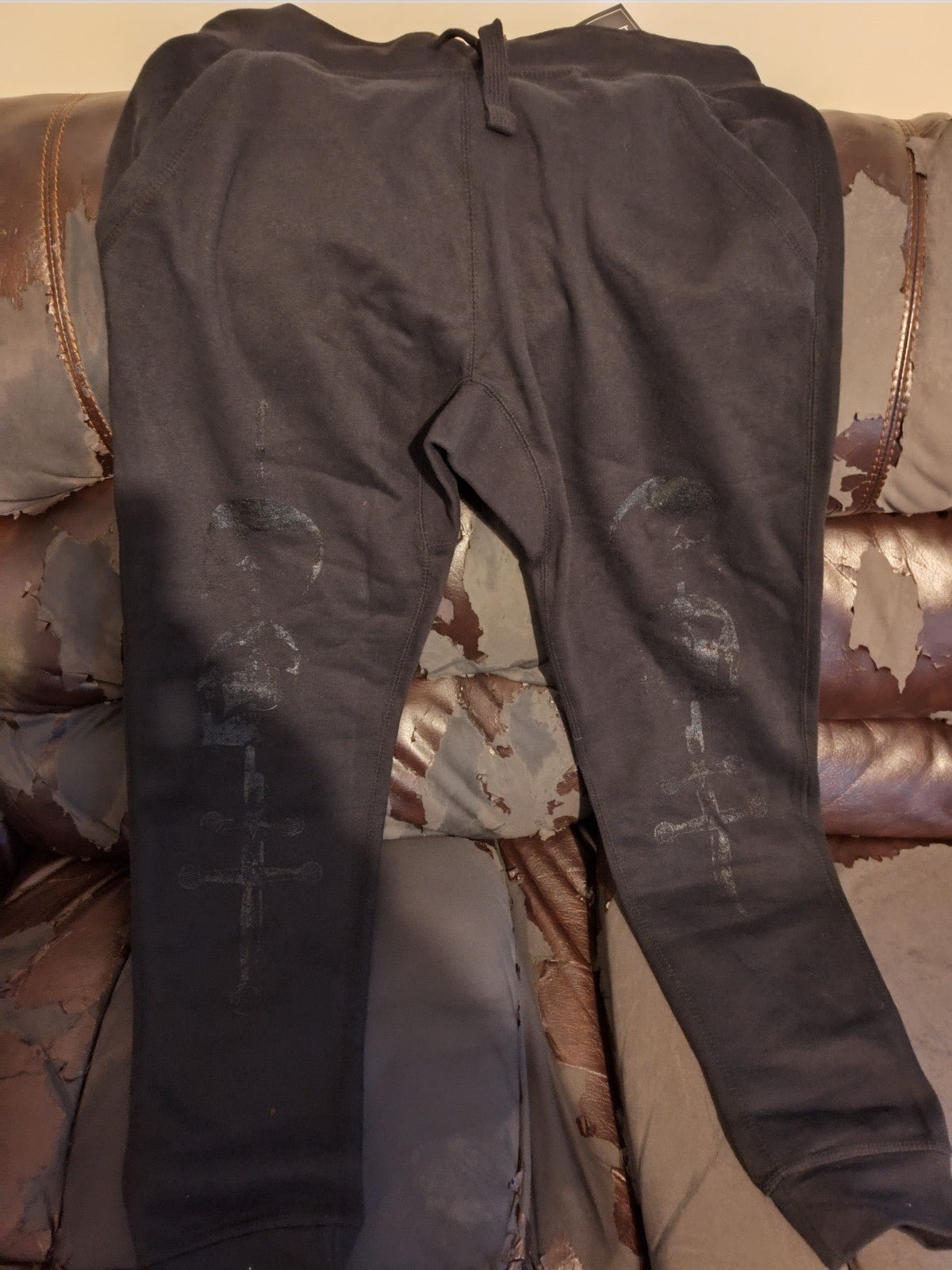 BlackCraft Cult Leviathan Sword Skulls Black Joggers 2XL BCC Unholy Satan 666