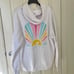NEW Ivory Ella Womens Sunny Days Elephant Hoodie Sweatshirt NWT L White