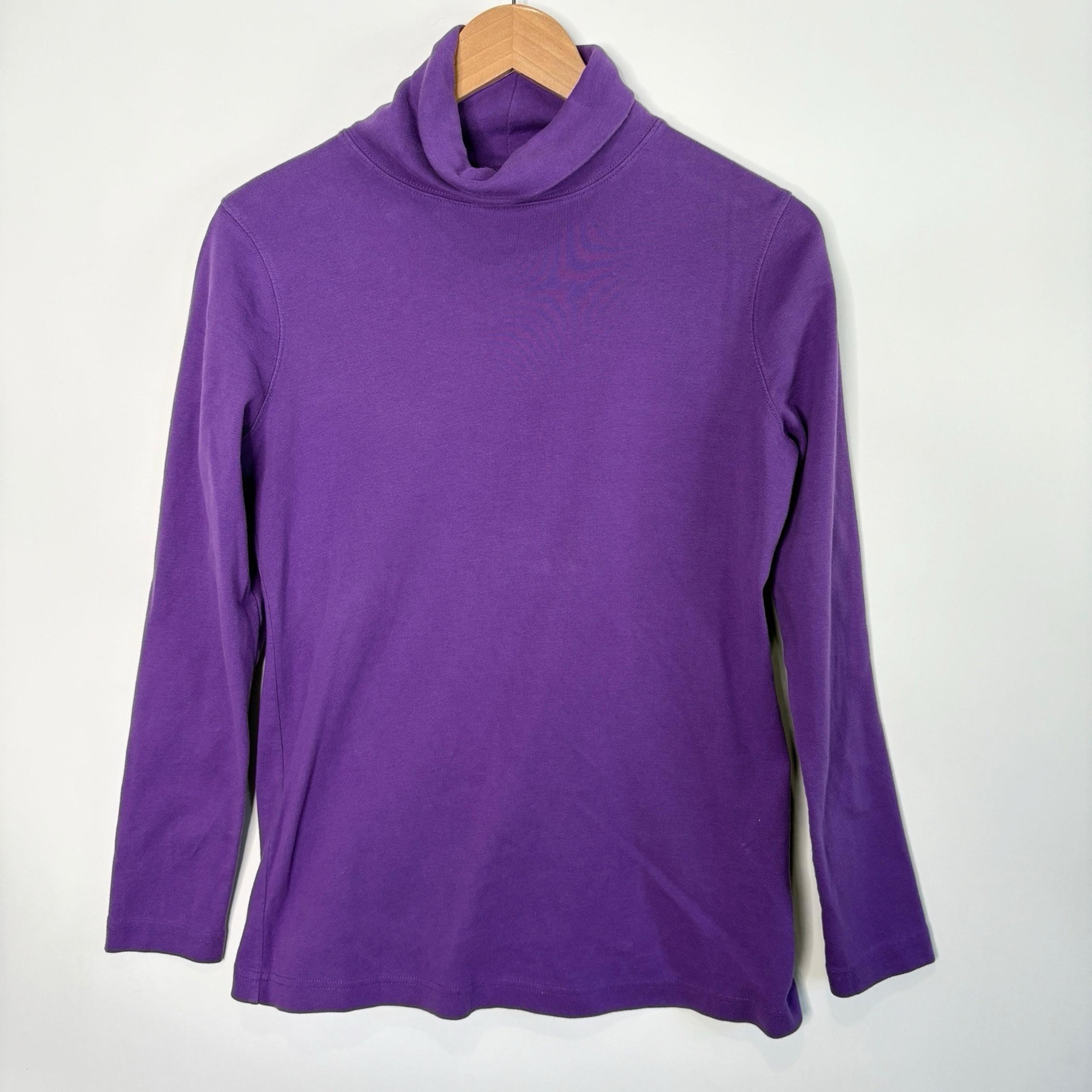 Duluth Trading Co Turtleneck Long Sleeve Shirt Top Purple Women's Size M