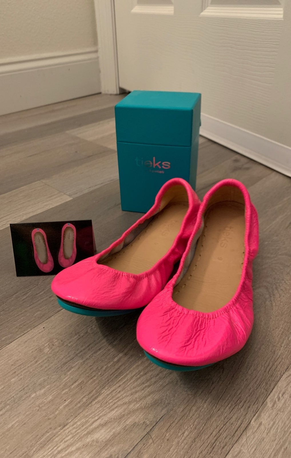 Pop Pink Tieks size 9