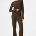 NWT Alo Yoga Espresso Brown Cashmere High-Waist Plush Waffle Pant Size XS