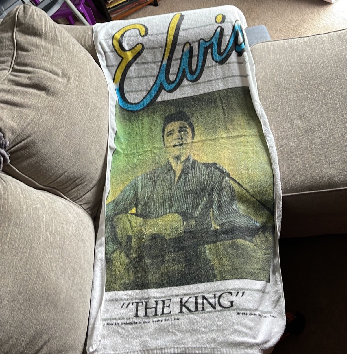 Rare vintage Elvis Presley towel