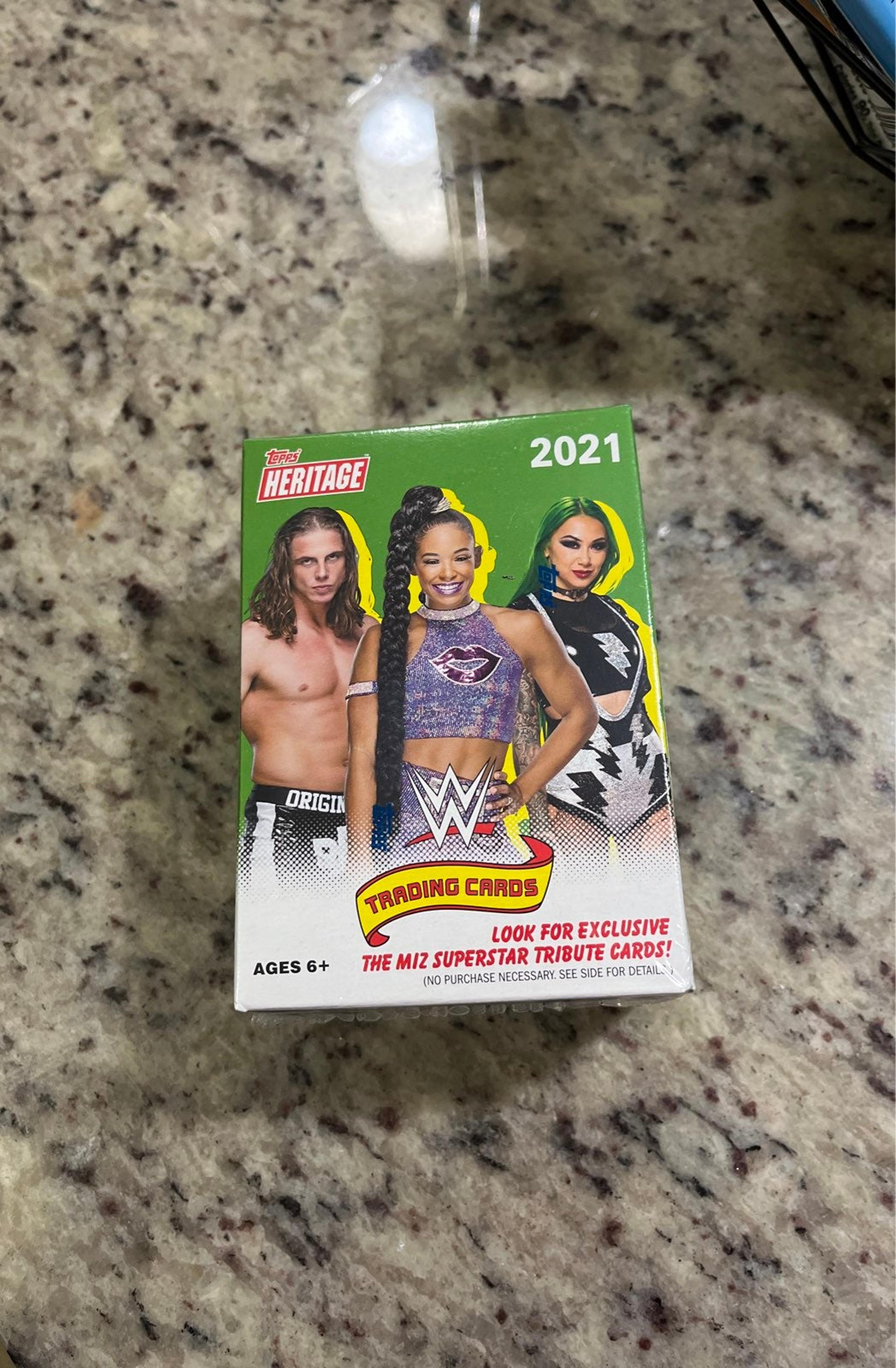 2021 Topps Heritage WWE Factory Sealed Blaster Box In Hand Brand New