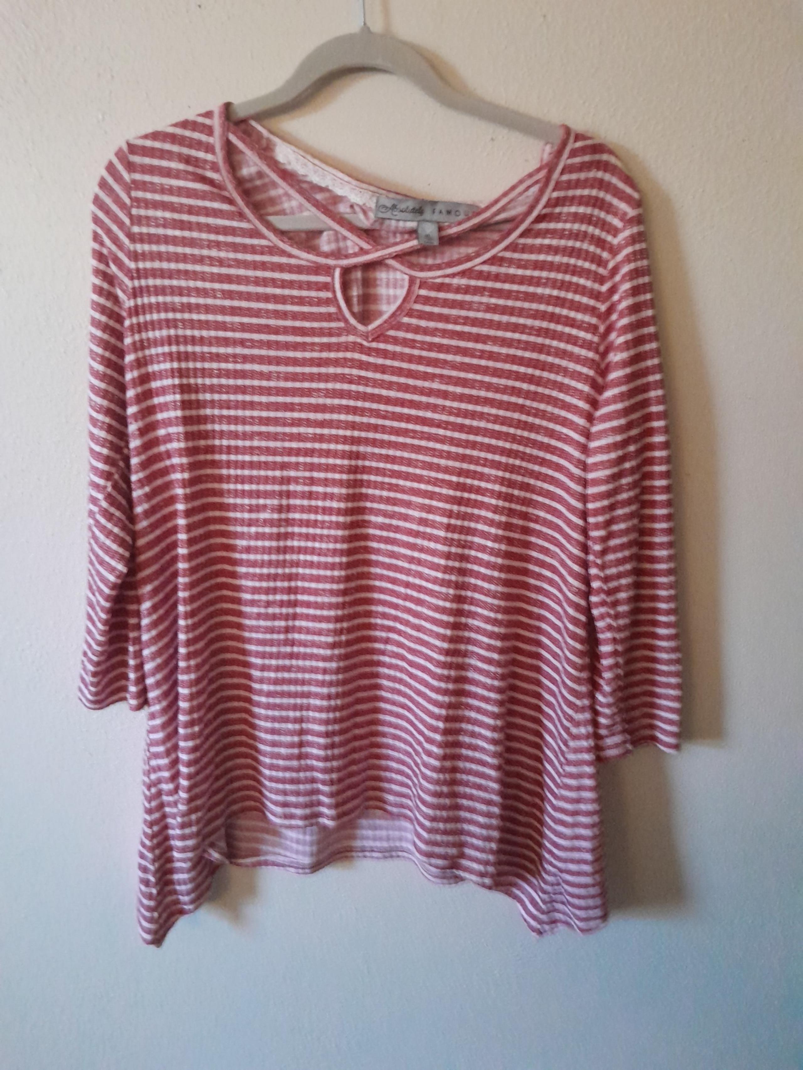 Red and white striped long sleeve