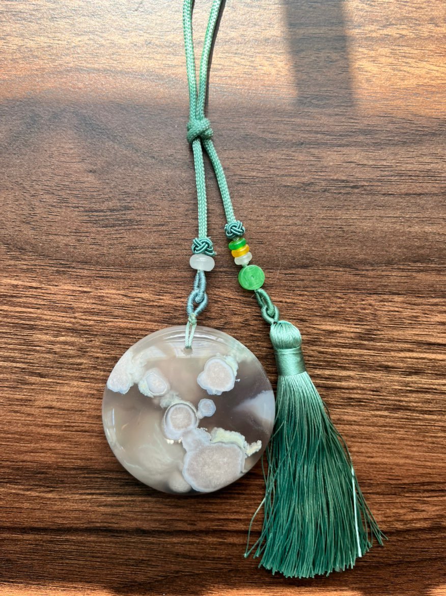 sakura jade natural stone pendent