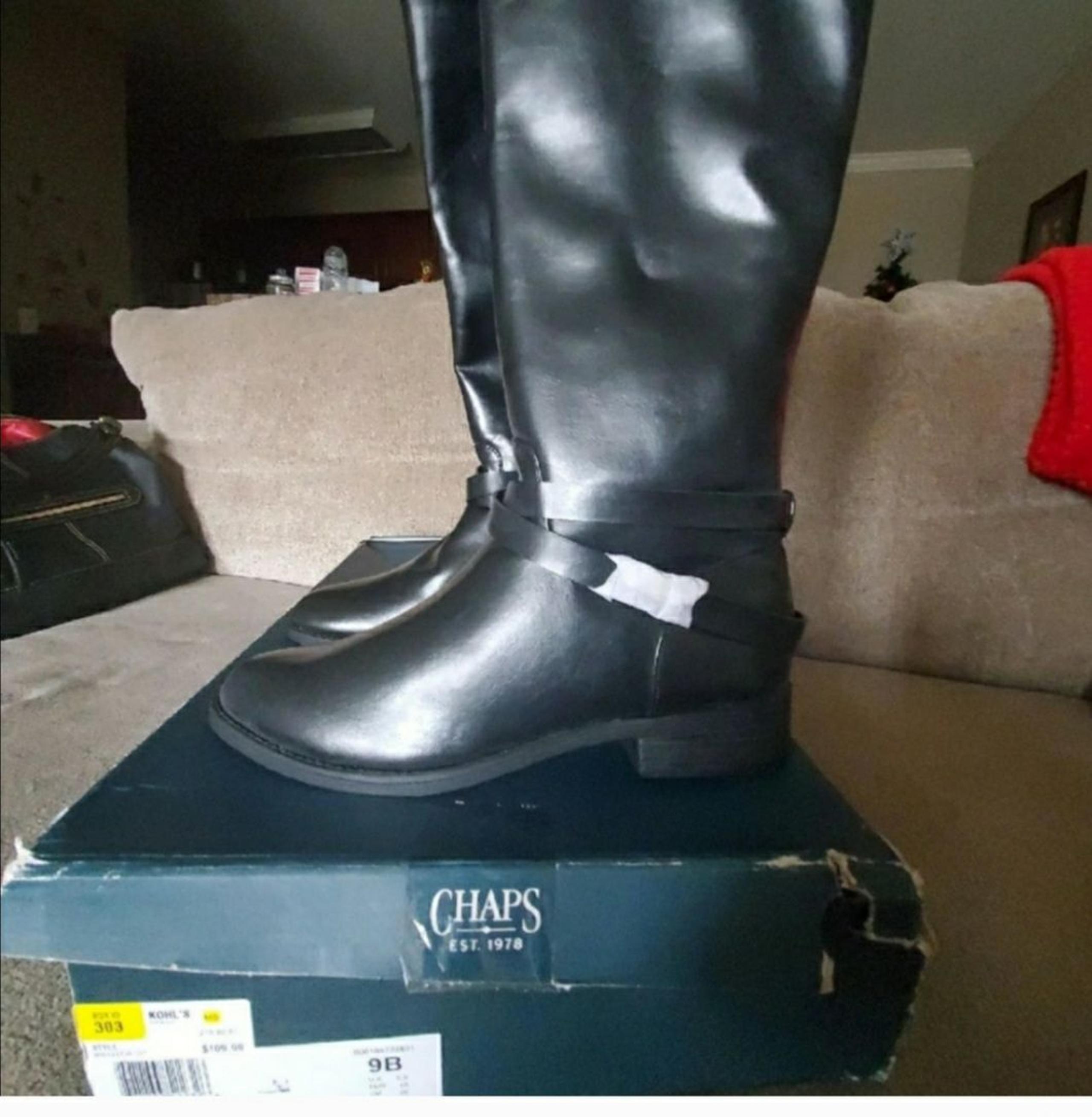 Tall Wide Calf Faux Leather Riding Boots