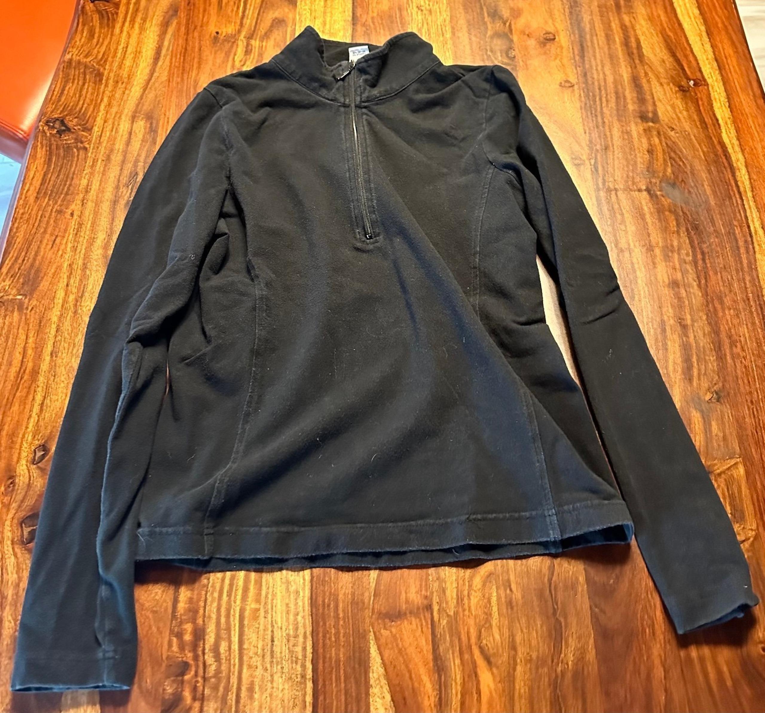 Black long sleeve half zip turtleneck M