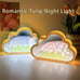 Pink Tulip Cloud Mirror Lamp, Flower Lamp Table Light