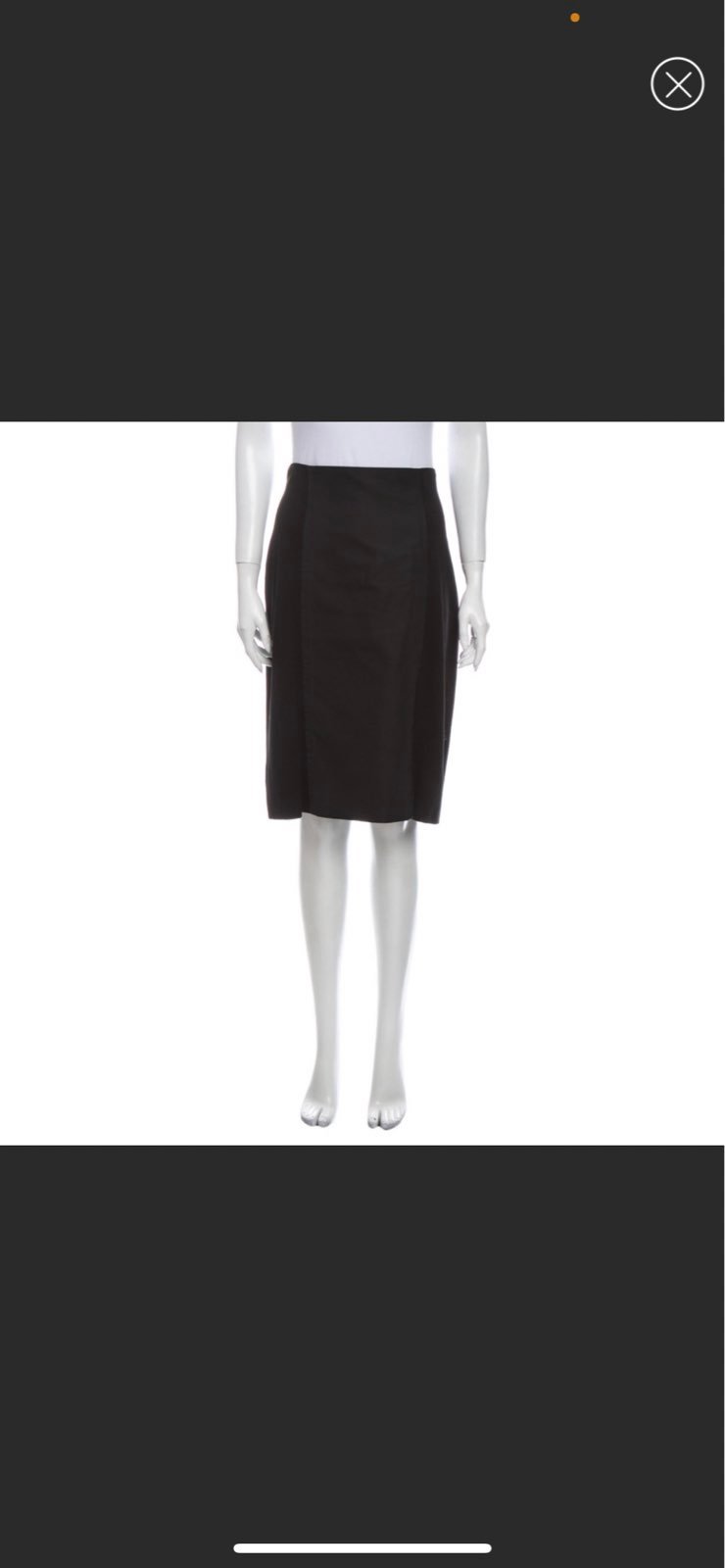 Escada Black Ryanne Knee Length Stretch Rayon Straight Pencil Skirt EUC Sz DE 42