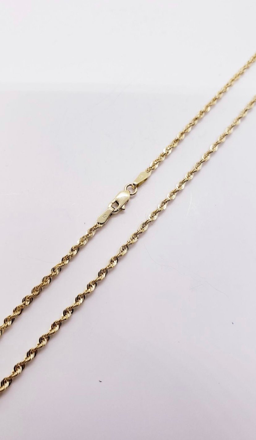 Real Gold 10k Rope chain