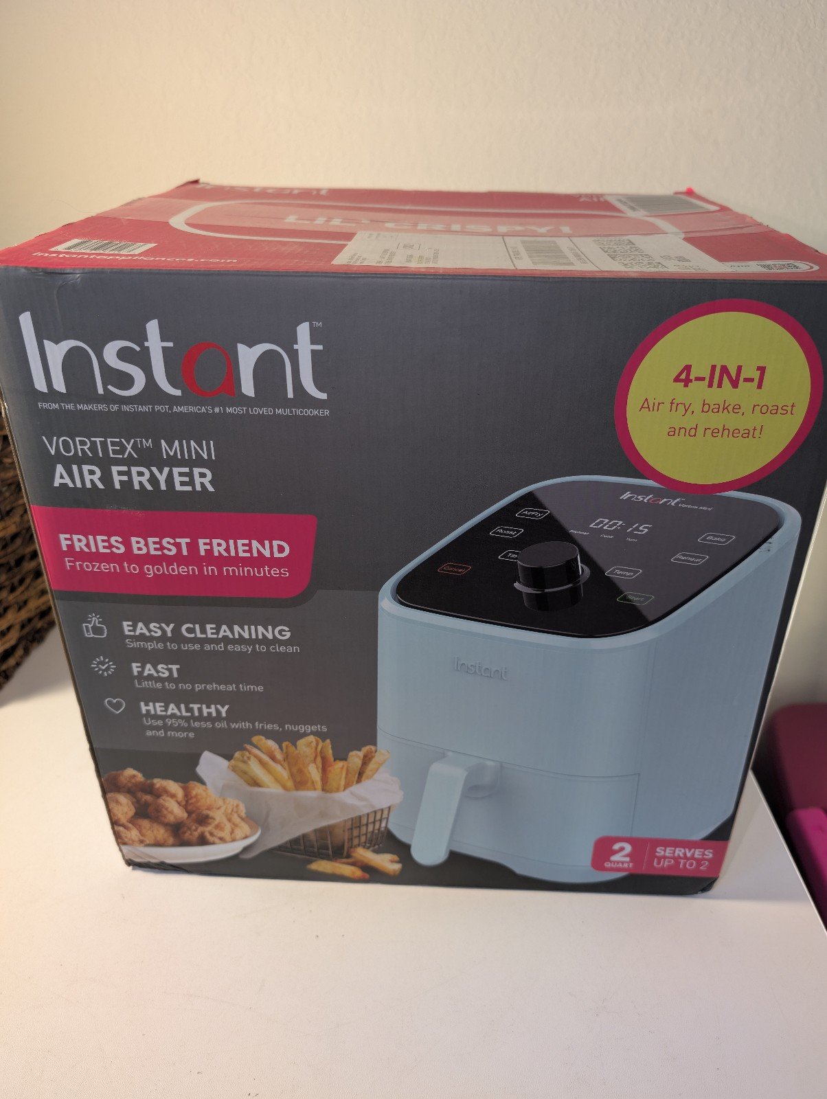 Instant Pot 2-Quart Aqua Vortex Mini 4-In-1 Air Fryer