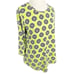 Anthonys Resort Wear Green Greek Key Asymmetrical Hem 3/4 Sleeve Stretch Knit M