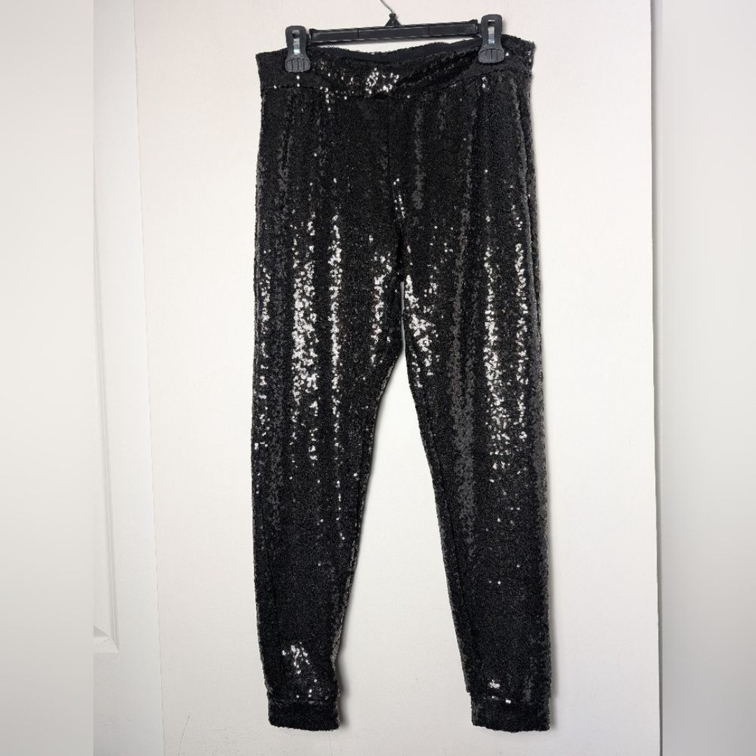 Commando Sequin Joggers High Rise Black Sz M