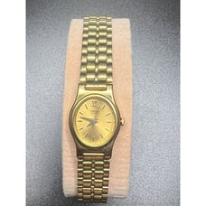 Seiko ladies vintage gold plated bracelet quartz dress watch Oval face