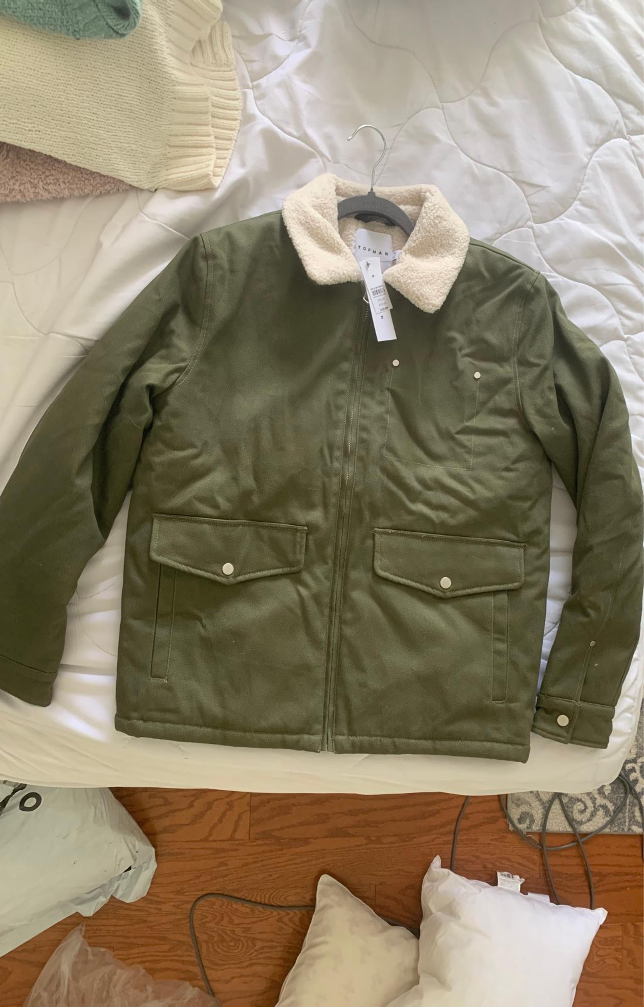 Topman Fleece Bomber Jacket