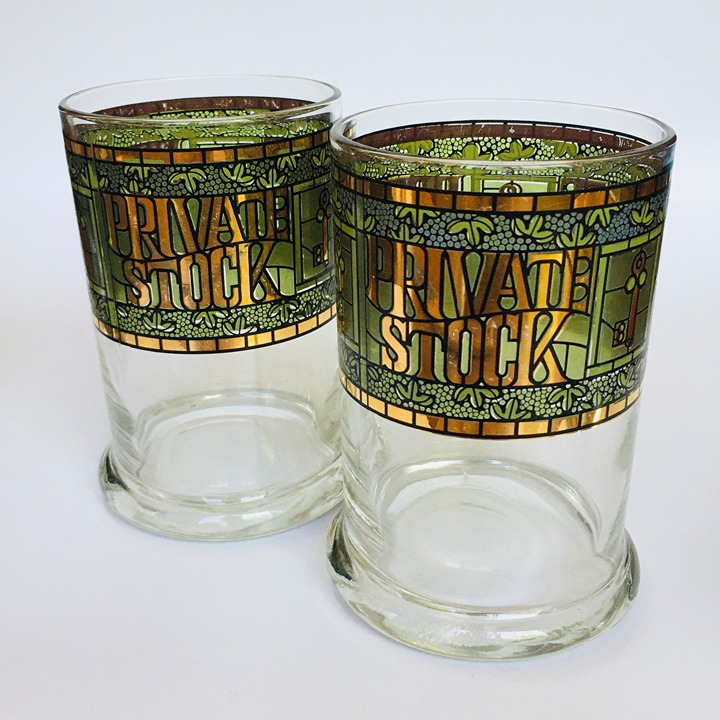 Cera Private Stock Lowball Cocktail Glass Barware Lot of 2 Signed