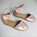Isaac Mizrahi Floral Applique Satin Espadrilles