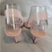 Gianvito Rossi Metropolis Pink Heels Open Toe PVC - Size 11 - RARE