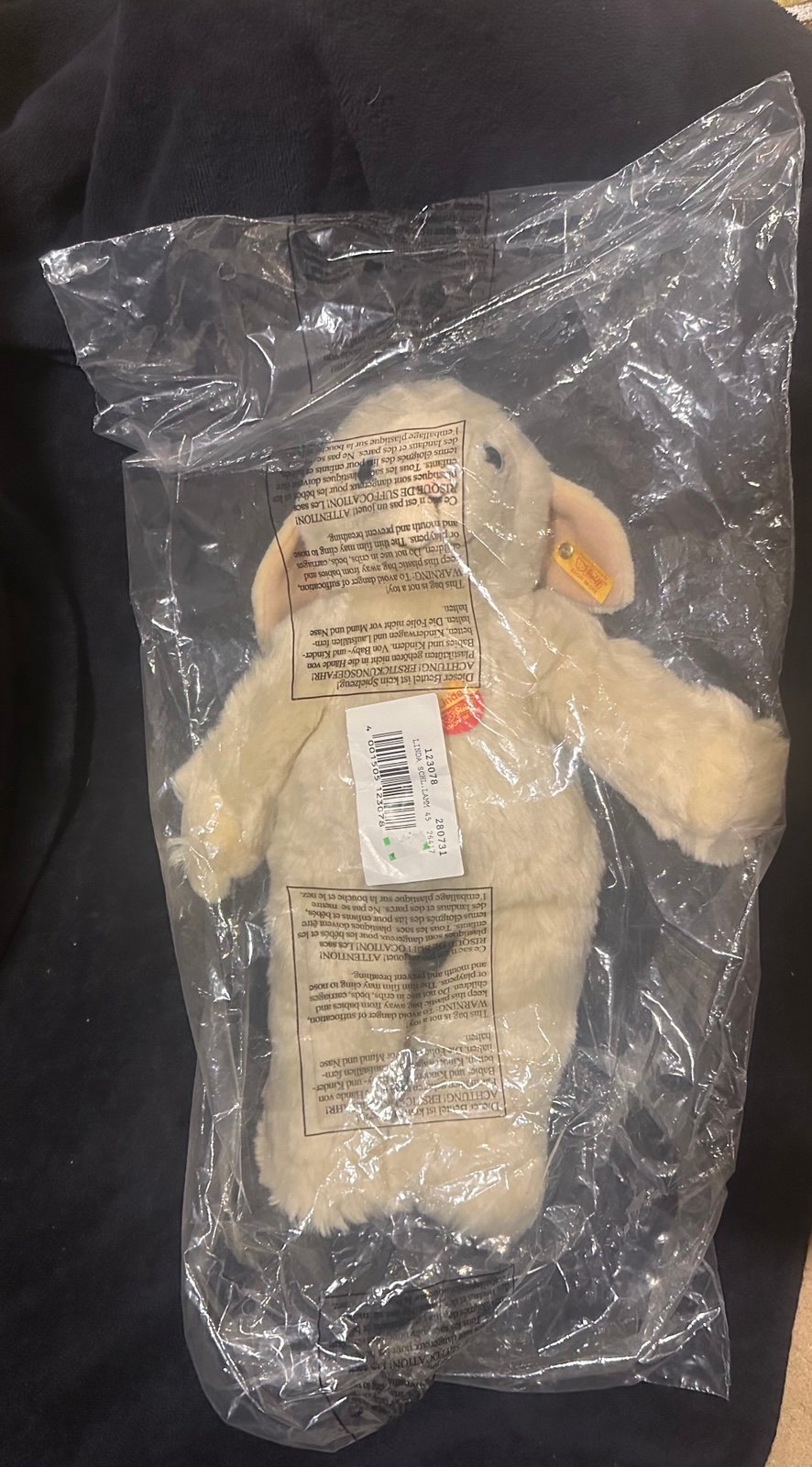 Steiff plush Linda Lamb junior brand new in sealed bag large