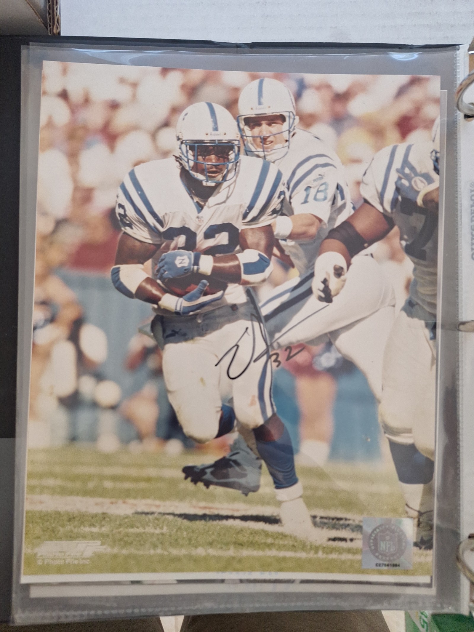 Edgerrin james autograph 8x10 picture