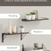 Floating Shelves for Wall Storage, Wall Mounted Rustic Wood Shelf