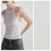 NWT. Massimo Dutti White Viscose Blend Knit Ribbed Halter Neck Top. Size S.