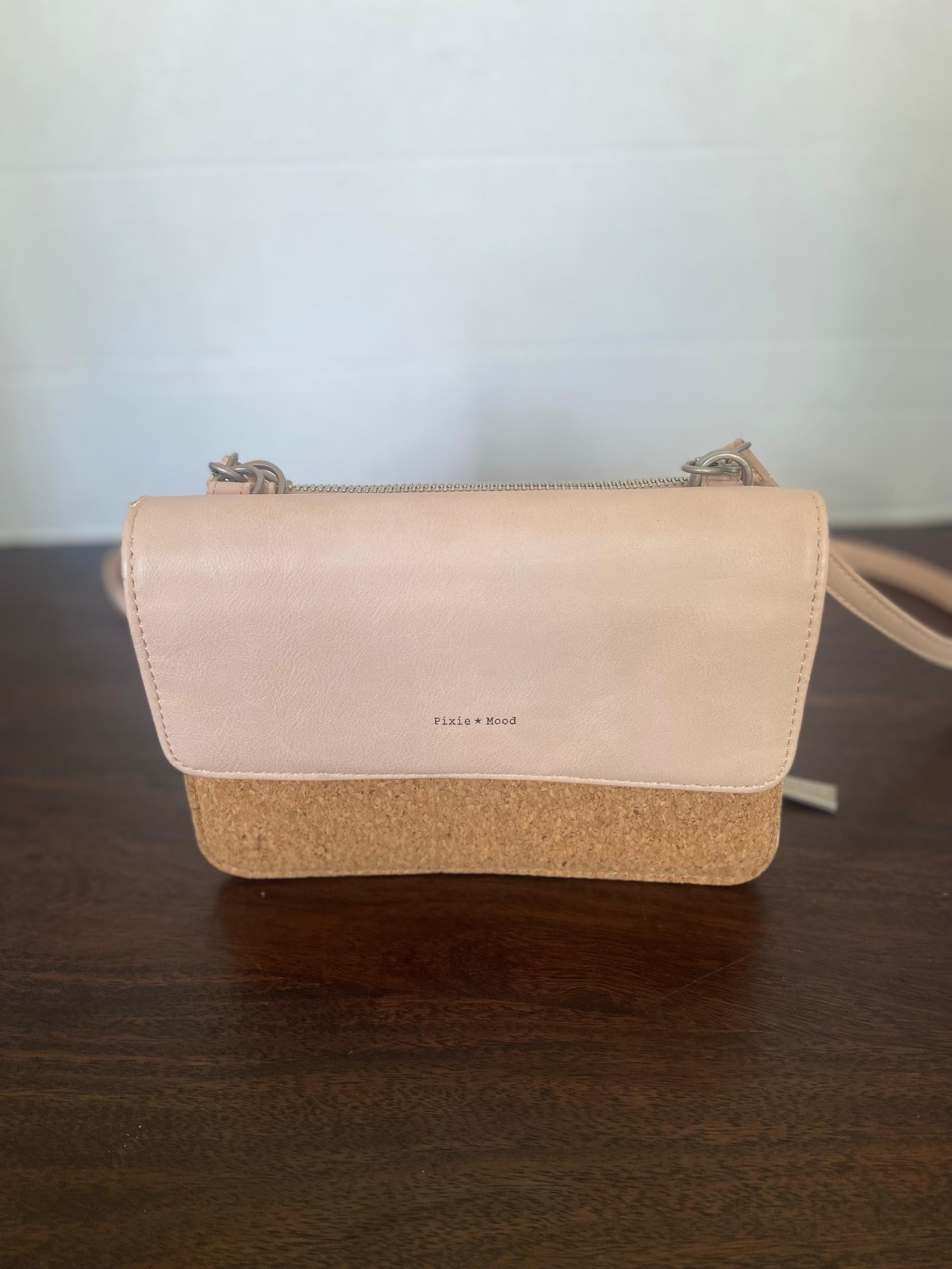 Pixie Mood Light Pink Cork Crossbody Bag