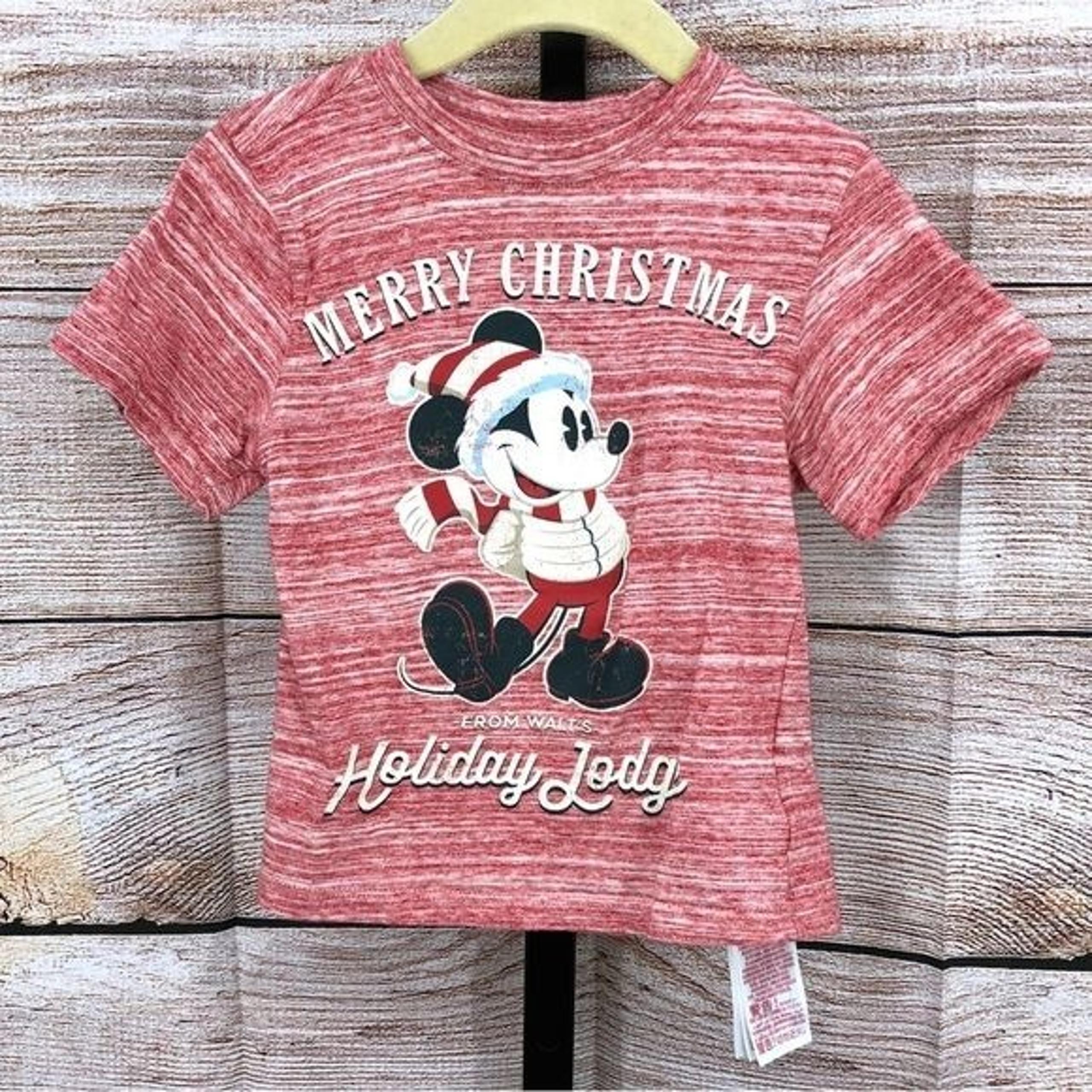 Disney Red Mickey Mouse Christmas Short Sleeve T-shirt Size XXS (2/3)