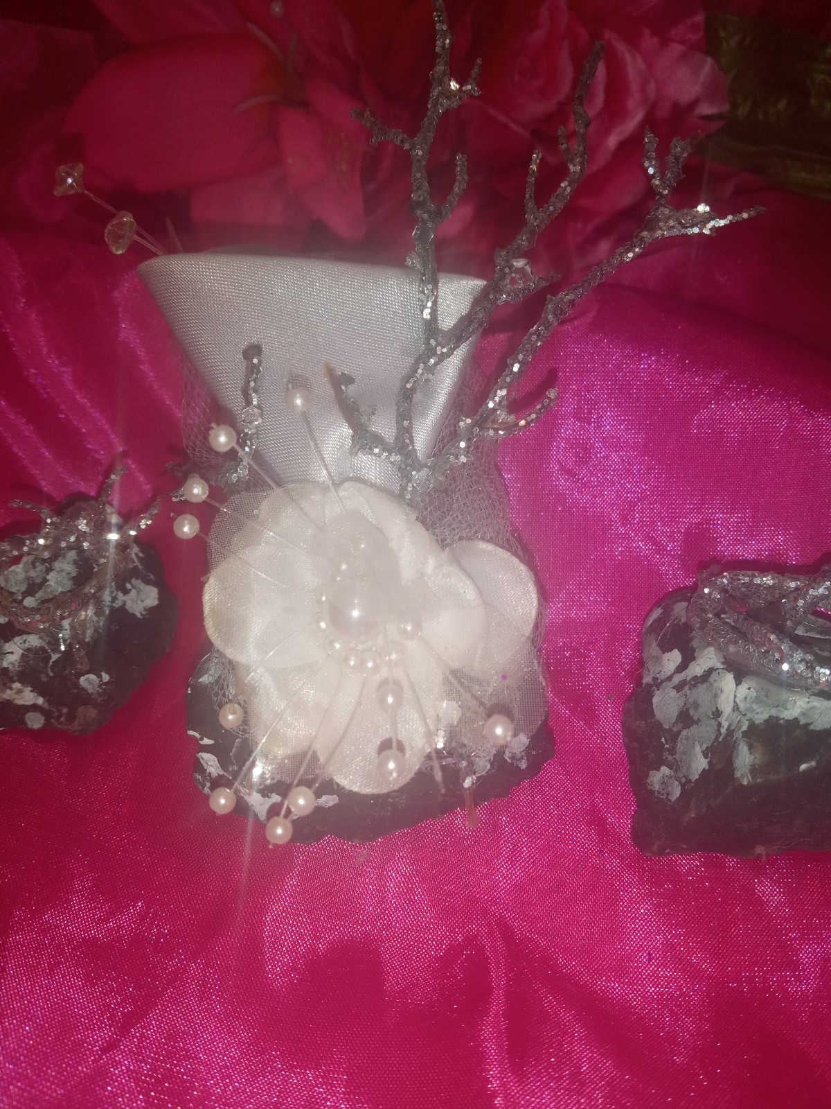 Handmade mini cake as cake toppers decorative rocks