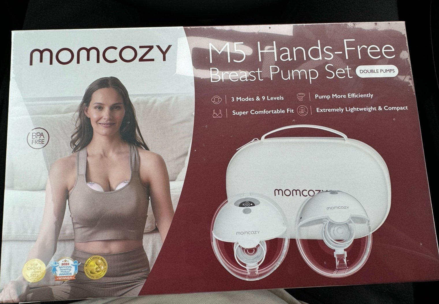 Momcozy M5 Double Hands-Free Breast Pump Set