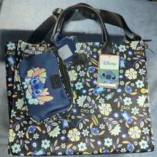 Disney Stitch Travel Bag Set, 3pc., Tote, Crossbody and Name Tag.