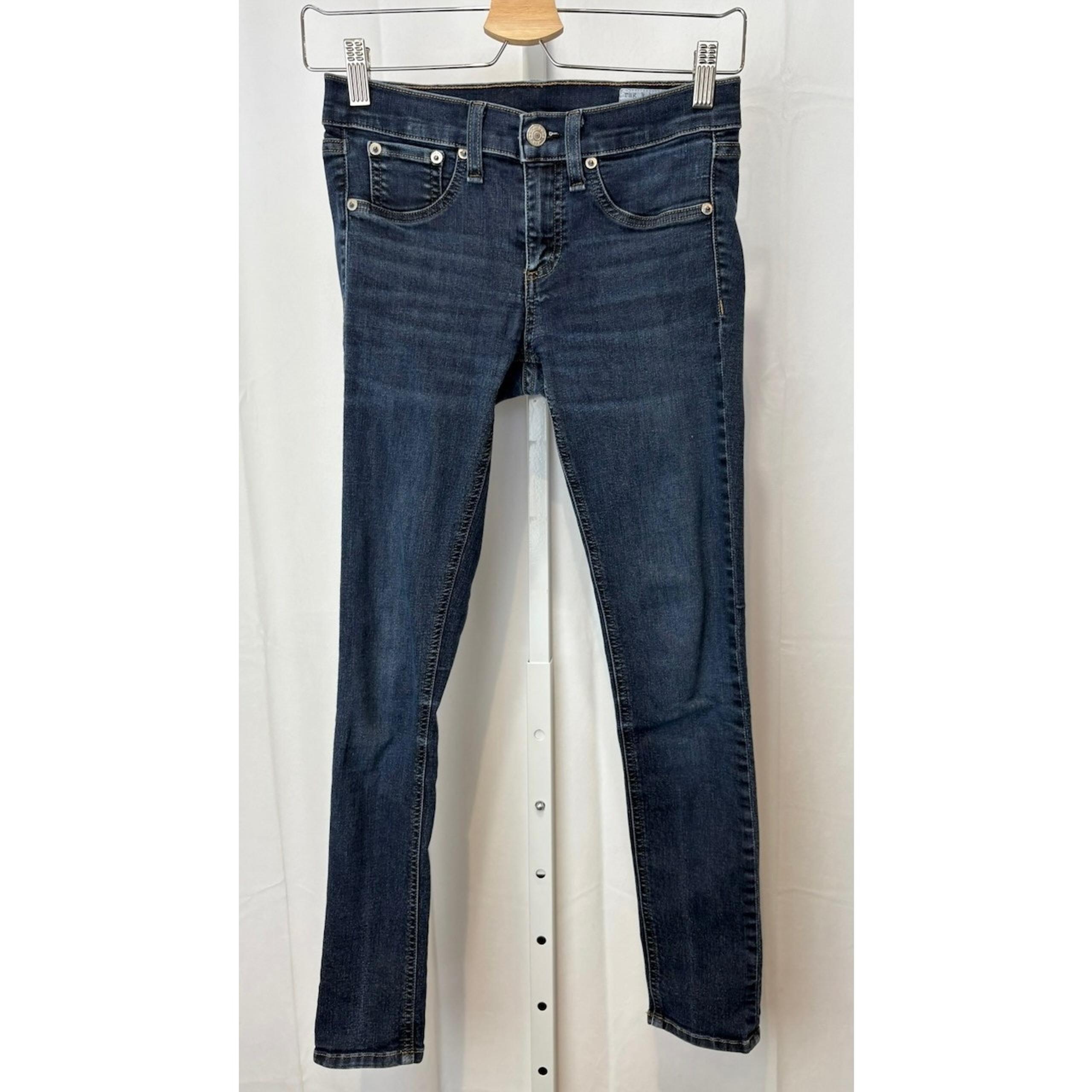 RAG & BONE Capri Crop Skinny Jeans Medium Dark Wash Blue Size 26